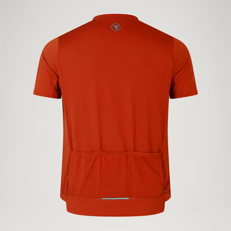 Endura Loop Short Sleeve Zipped Jersey in Flame Red-1
