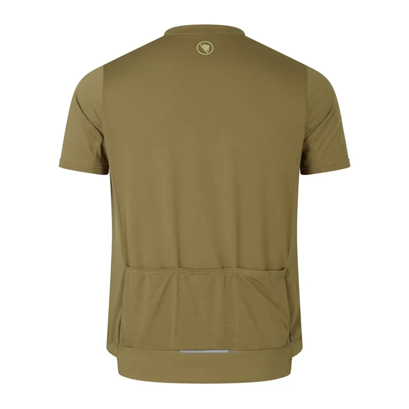 Endura Loop Short Sleeve Zipped Jersey in Tweed Green-1