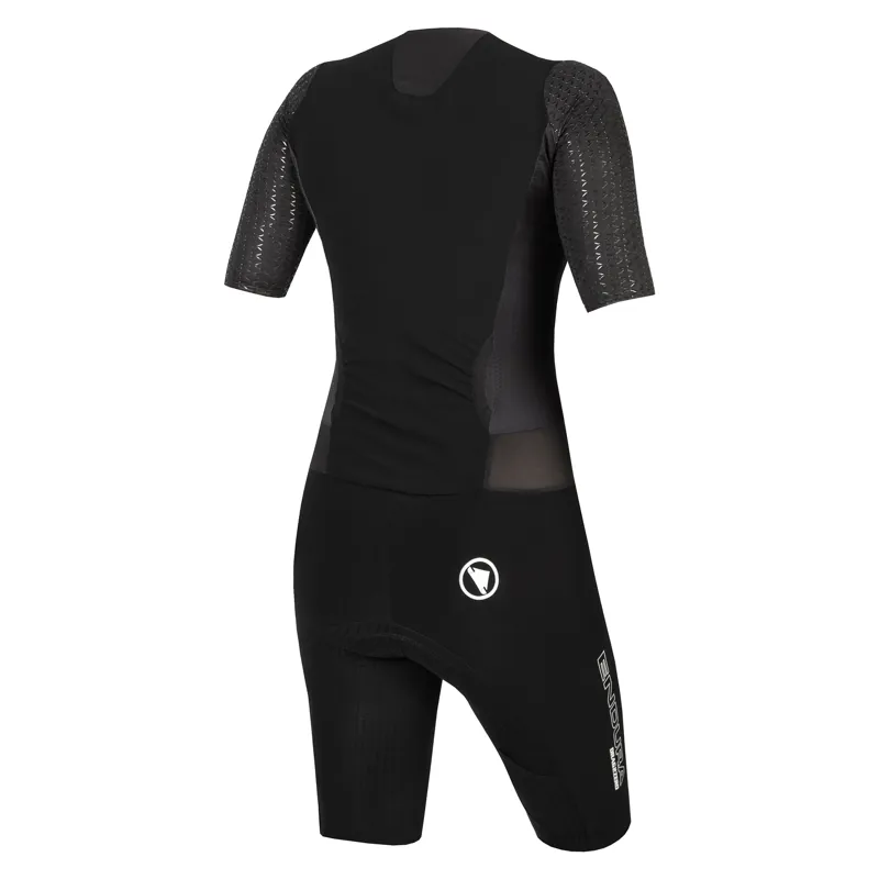 Endura Women's QDC Short Sleeve TRI SUIT SST in Black-1