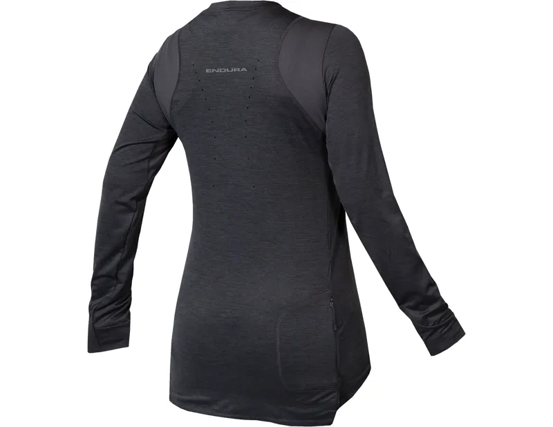 Endura Women's SingleTrack Long Sleeve Jersey in Grey-1