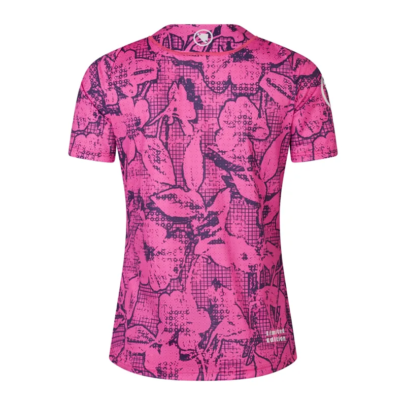 Endura GRID FLORAL Women's LTD Printed Short Sleeve Tee in Pink Pop-1