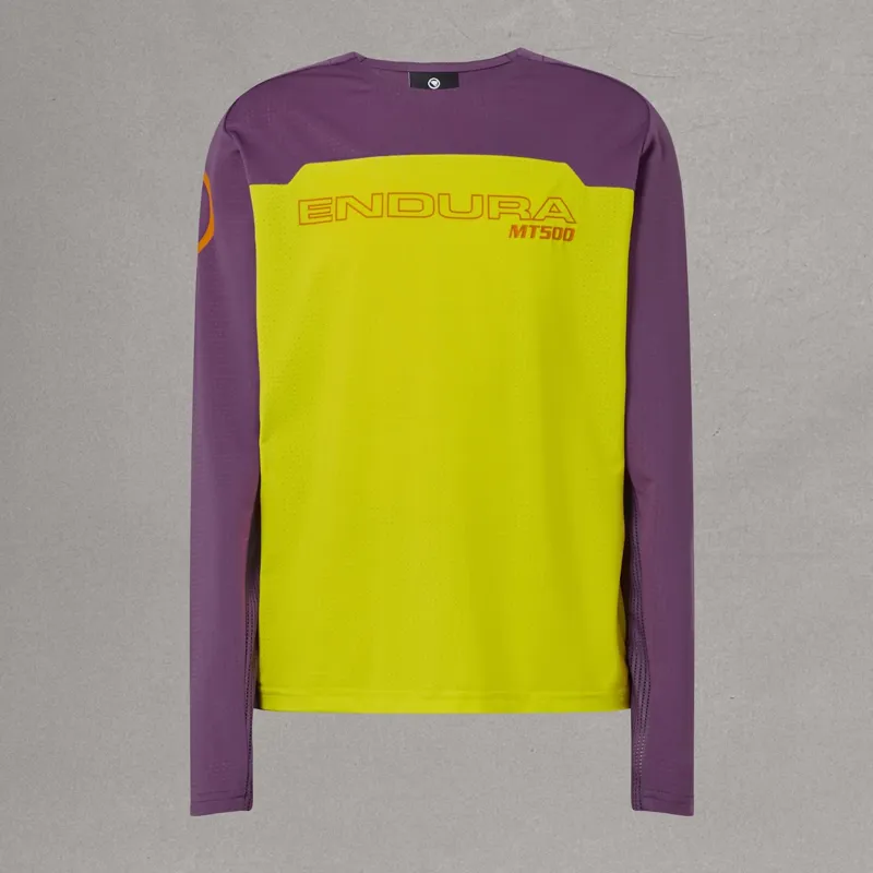 Endura Kids MT500 Burner Long Sleeve Jersey in Yellow-1