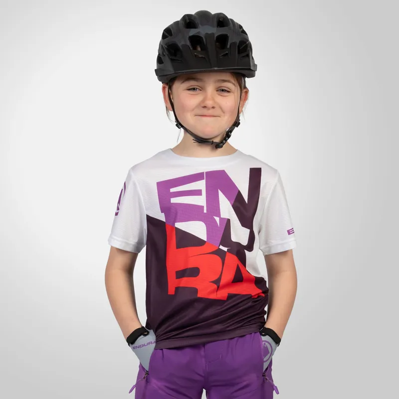 Endura Kids SingleTrack Core Jersey  in Aubergine-3