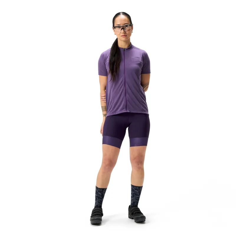 Endura Women's Loop Short Sleeve Zipped Jersey in Heather-3