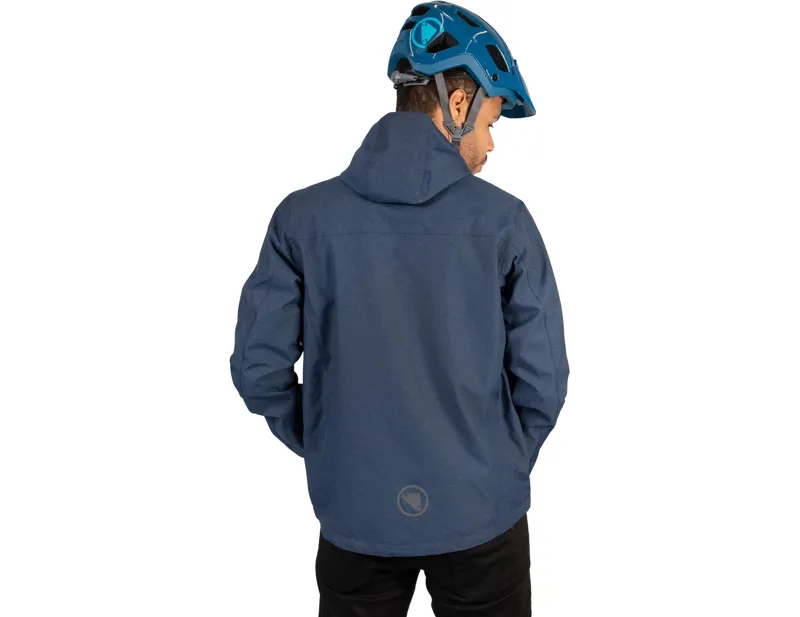 Endura Hummvee Waterproof Hooded Jacket in Ink Blue-3