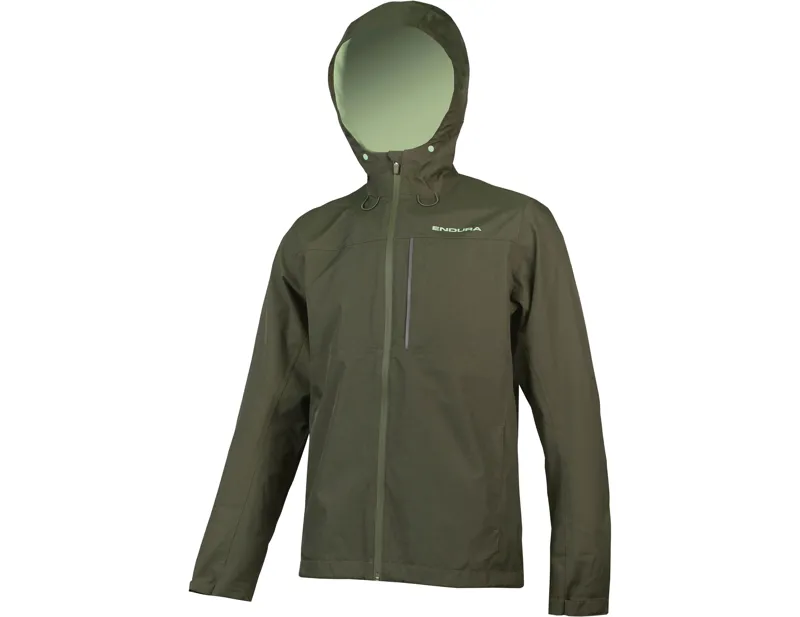 Endura Hummvee Waterproof Hooded Jacket in Bottle Green