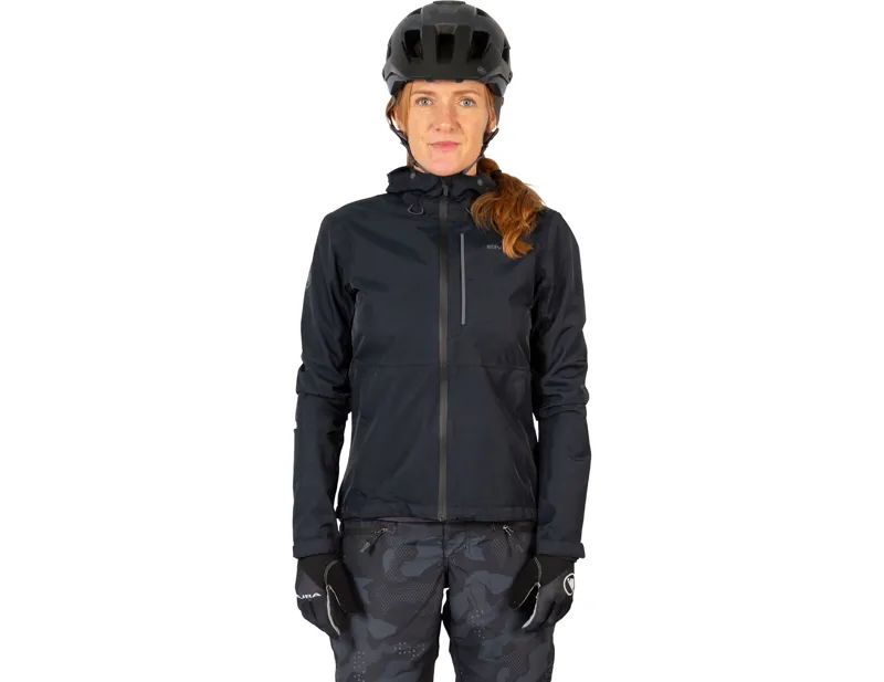Endura Women's Hummvee Waterproof Hooded Jacket in Black -2