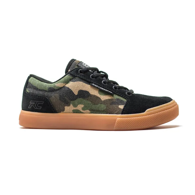 Ride Concepts Vice Youth MTB Shoes in Green Camo