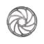 ROTOR Aztec Fixed 6B 6-bolt Disc Brake Rotor 140mm in Silver