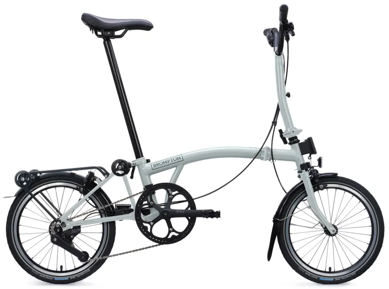 Brompton C Line 12-Speed SuperRoll Folding Bike 2027 in Lunar Ice