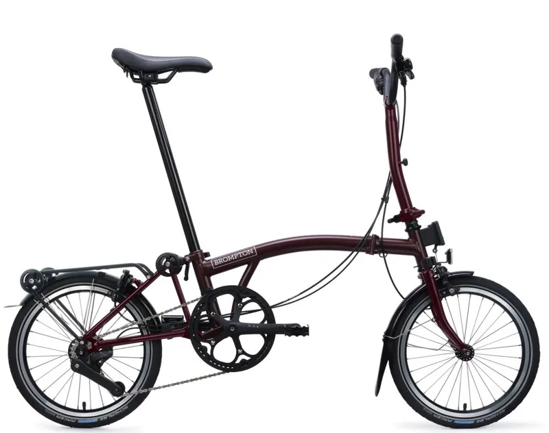 Brompton C Line 12-Speed SuperRoll Folding Bike 2027 in Plum Red