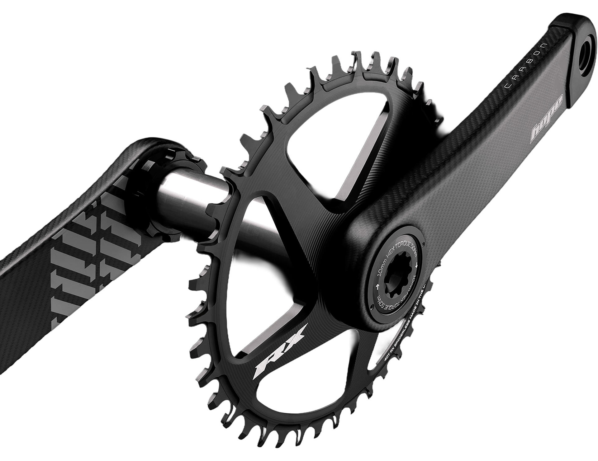 Hope Rx Chain Set Hope Carbon RX Crankset in Black