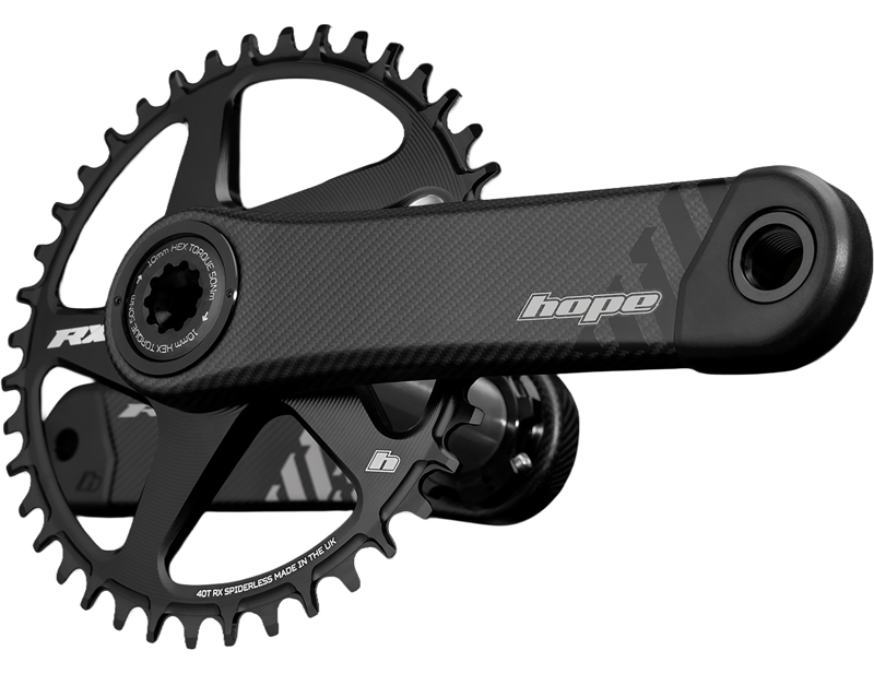 Hope Carbon RX Crankset in Black-1