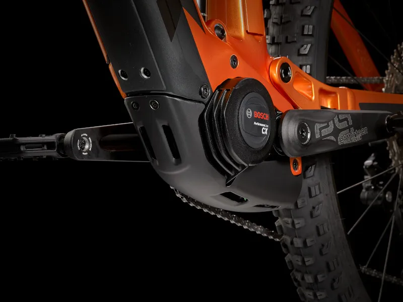 Trek Rail 9.5 Deore 625wh Full Suspension Electric MTB 2023 in Factory Orange/Lithium Grey-7