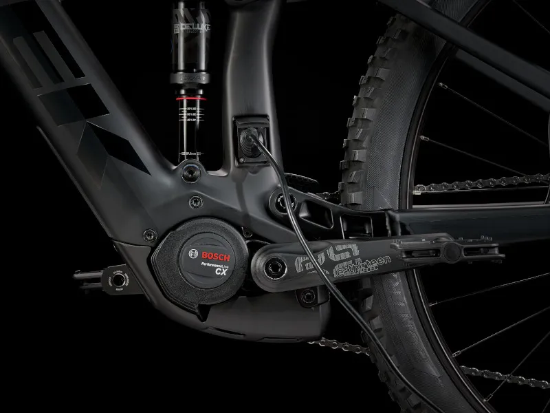 Trek Rail 9.5 Deore 625wh Full Suspension Electric MTB 2023 in Carbon Smoke and Trek Black-3