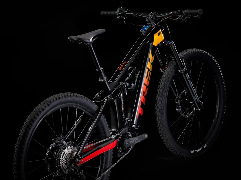 Trek Rail 9.8 XT Gen 3 Electric Full Suspension Mountain Bike 2023 in Black-1
