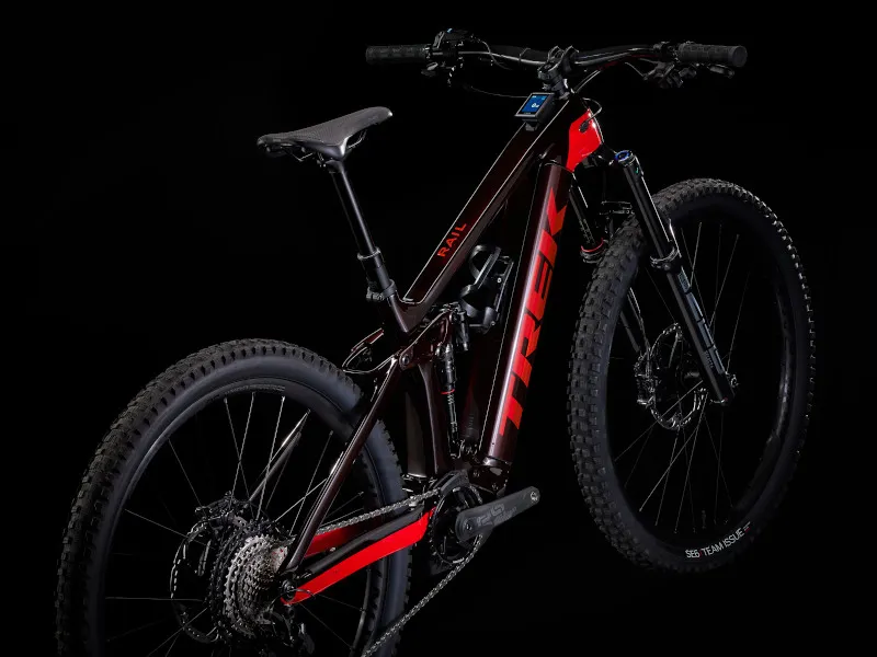 Trek Rail 9.8 XT Gen 3 Electric Full Suspension Mountain Bike 2023 in Red-1
