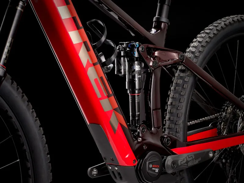 Trek Rail 9.8 XT Gen 3 Electric Full Suspension Mountain Bike 2023 in Red-6