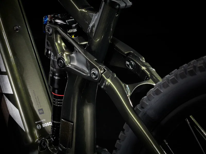 Trek Rail 9 GX 625wh Full Suspension Electric MTB 2022 in Black Olive/Trek Black-5