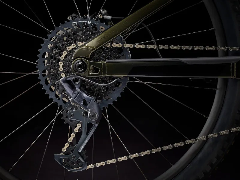 Trek Rail 9 GX 625wh Full Suspension Electric MTB 2022 in Black Olive/Trek Black-8