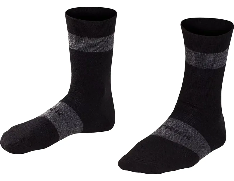 Trek Race Crew Merino Wool Cycling Socks in Black