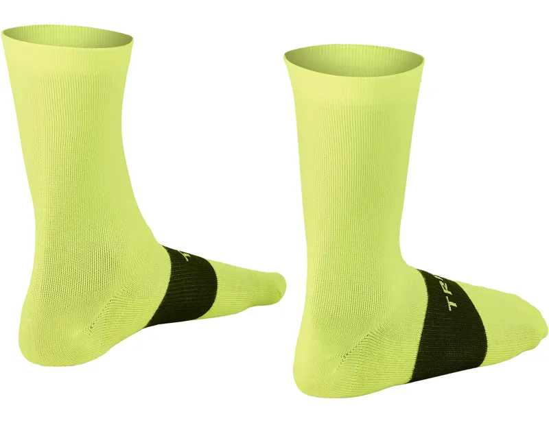 Trek Race Crew Cycling Socks in Radioactive Yellow-1