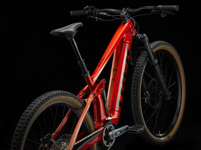 Trek Rail 8 GX AXS Electric Full Suspension Mountain Bike 2025 in Lava Red-1