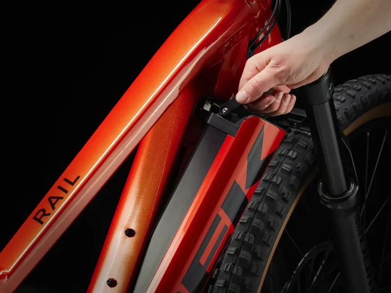 Trek Rail 8 GX AXS Electric Full Suspension Mountain Bike 2025 in Lava Red-3