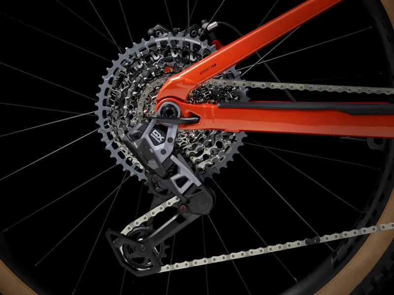 Trek Rail 8 GX AXS Electric Full Suspension Mountain Bike 2025 in Lava Red-8