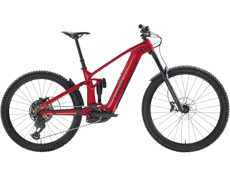 Trek RAIL+ 9.7 Gen 5 Electric Full Suspension Mountain Bike 2027 in Fury Red/Dark Star
