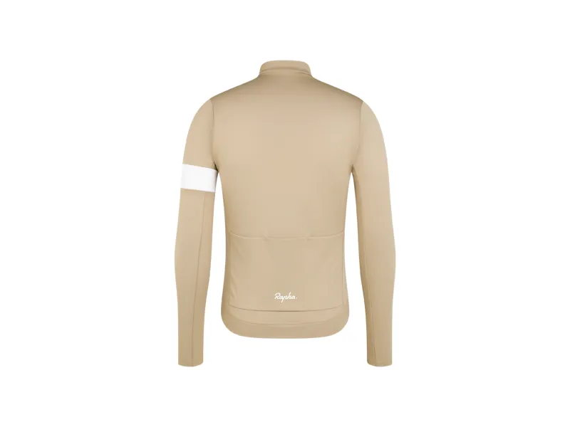 Rapha Core Thermal Long Sleeve Cycling Jersey in Tan-1