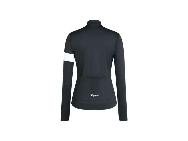 Rapha Women's Core Thermal Long Sleeve Cycling Jersey in Black-1