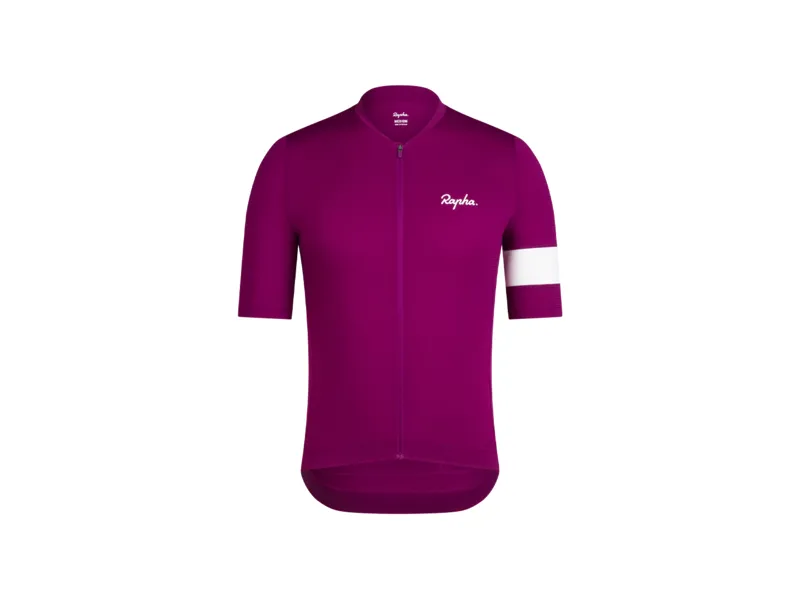 Rapha Core Lightweight Cycling Short Sleeve Jersey in Purple/White