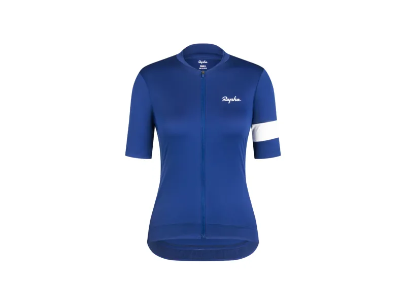 Rapha Core Women's Cycling Short Sleeve Jersey in Blue/White