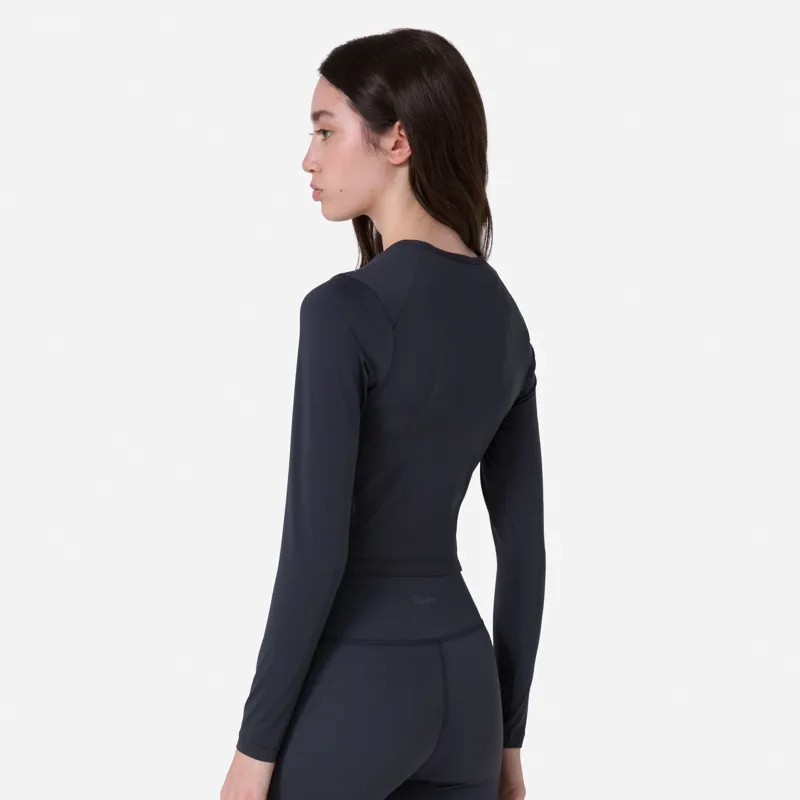 Rapha Women's Active Long Sleeve Top in Dark Grey/Dark Navy-1