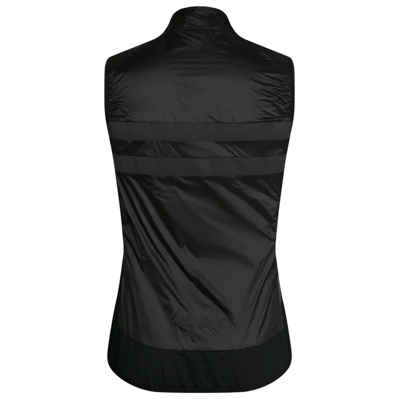Rapha Women's Brevet Insulated Gilet in Black/Black Reflective-1