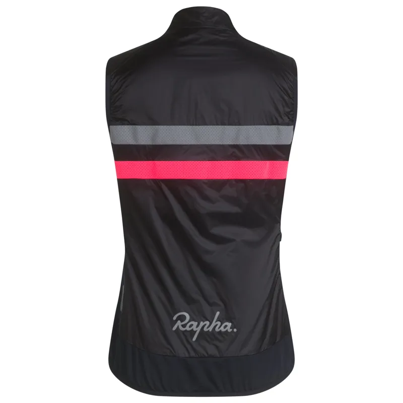 Rapha Women's Brevet Insulated Gilet in Dark Navy/Hi-Vis Pink-1