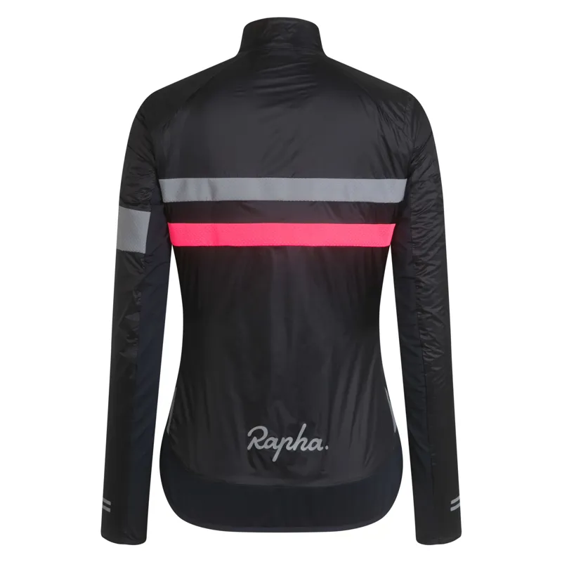 Rapha Women's Brevet Insulated Jacket in Dark Navy/High-Vis Pink/White-1