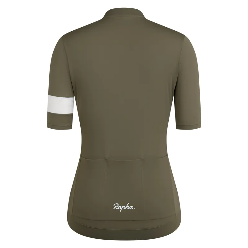 Rapha Women's Core Lightweight Short Sleeve Jersey in Kalamata/White Alyssum-1