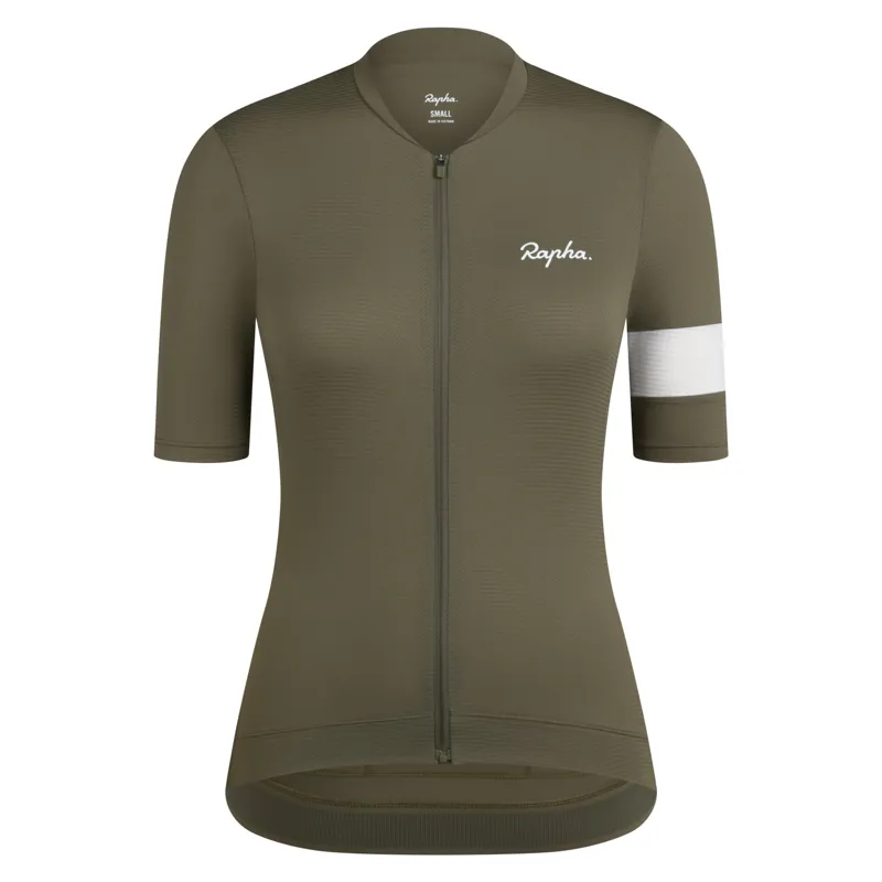Rapha Women's Core Lightweight Short Sleeve Jersey in Kalamata/White Alyssum