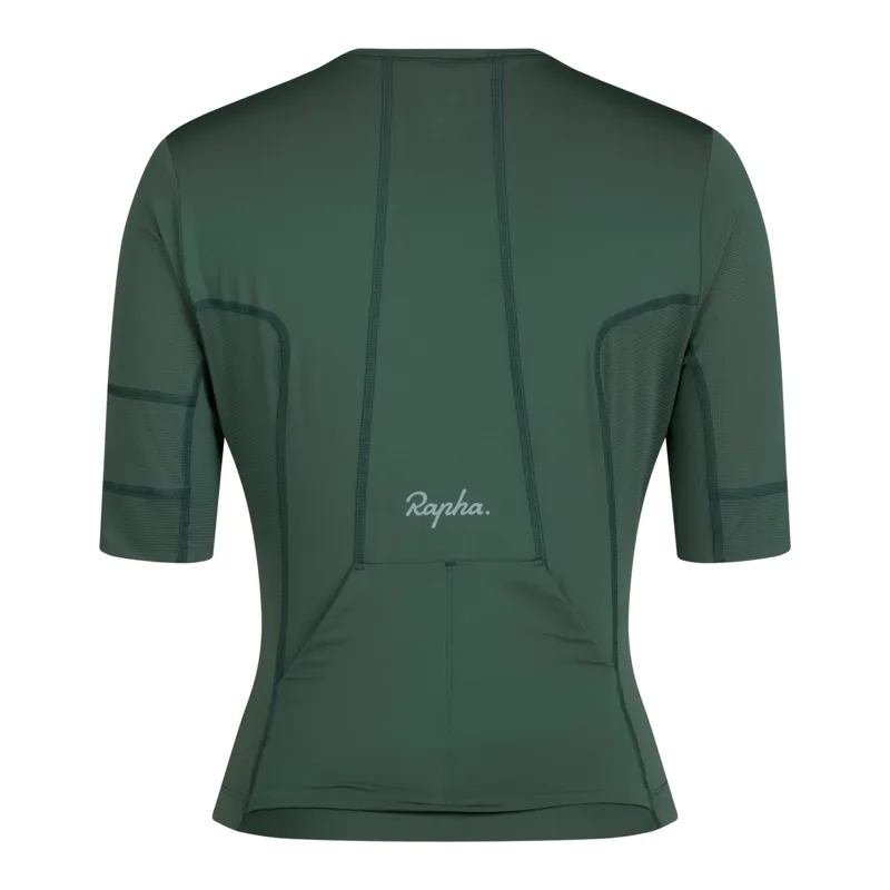 Rapha Women's Cropped Cargo Top in Bottle Green/Bottle Green Reflective-1