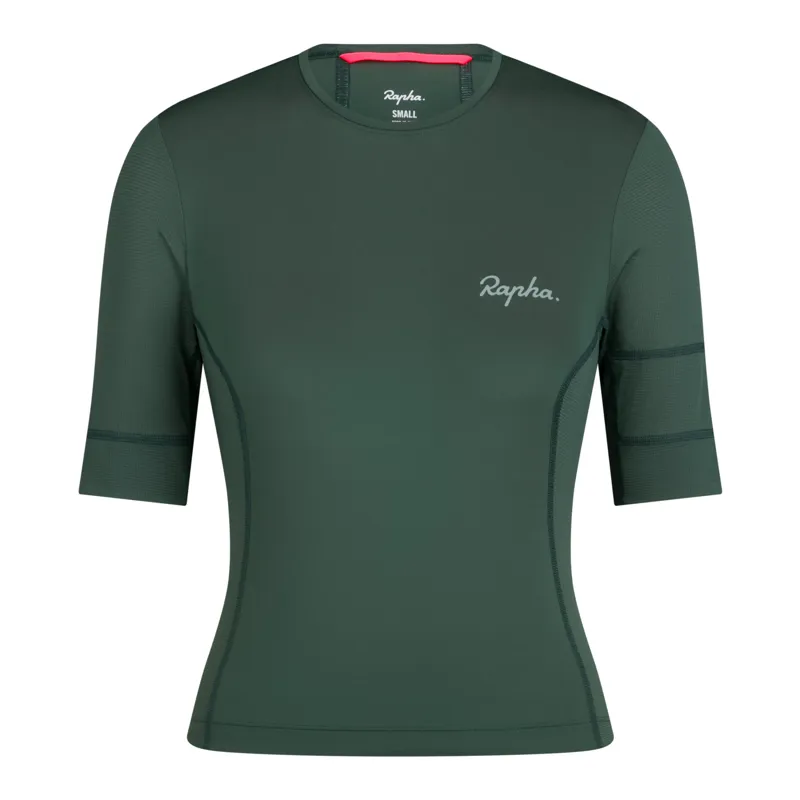 Rapha Women's Cropped Cargo Top in Bottle Green/Bottle Green Reflective