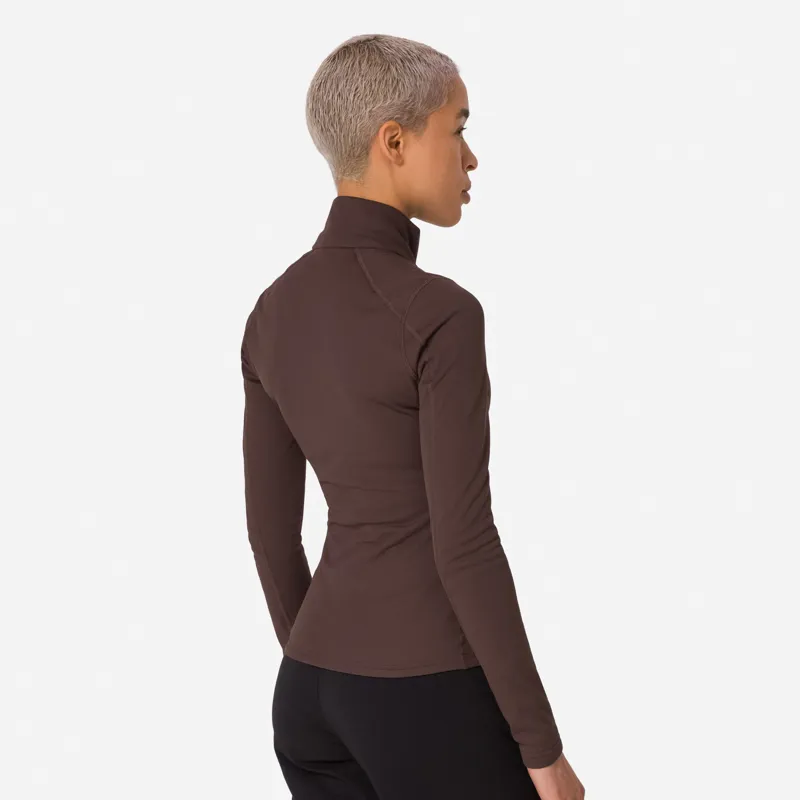 Rapha Women's Fleece Full Zip in Mulch/Licorice-1