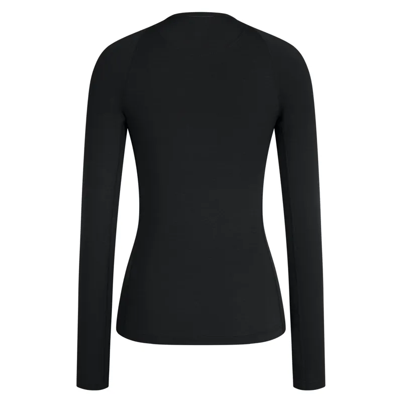 Rapha Women's Merino Long Sleeve Base Layer in Black/Black-1