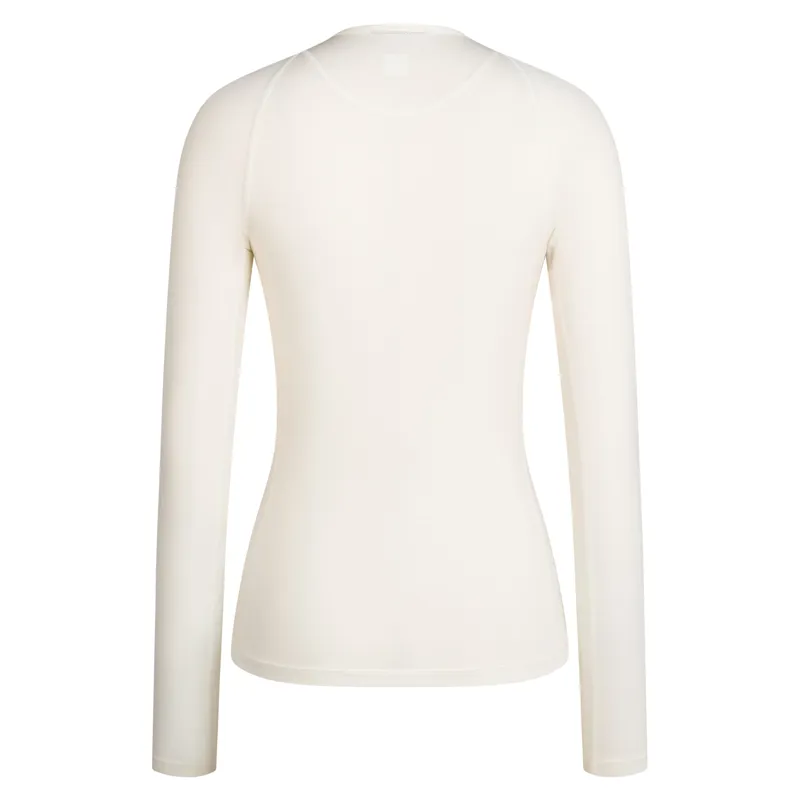 Rapha Women's Merino Long Sleeve Base Layer in Cream/White-1