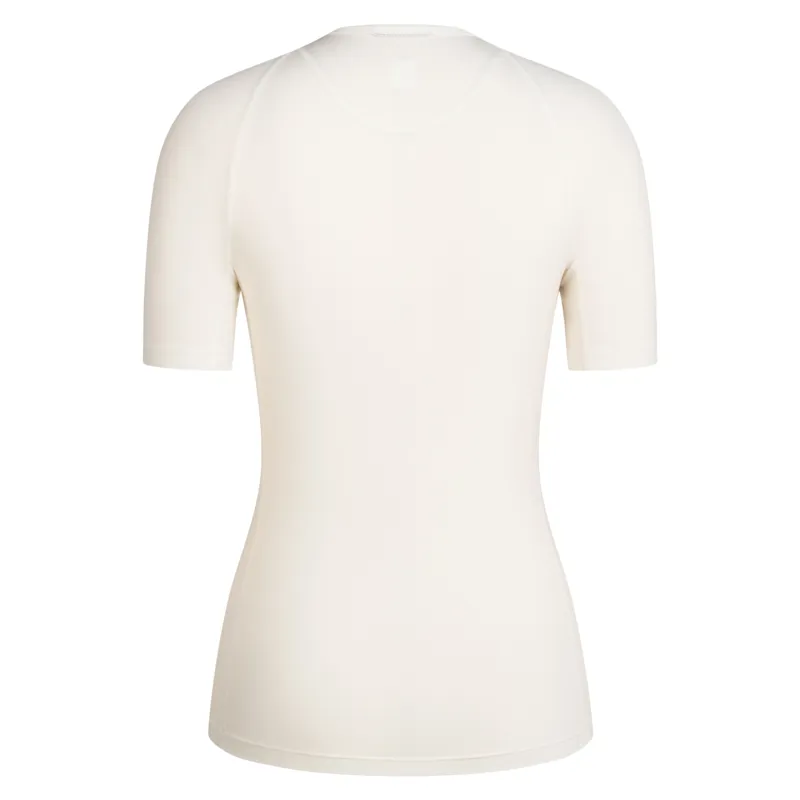 Rapha Women's Merino Short Sleeve Base Layer in Cream/White-1