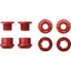 Wolf Tooth 1x Chainring Bolts And Nuts Set of 4 in Red