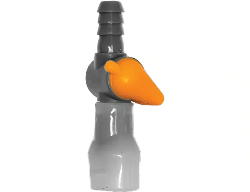Albek Spare Bite Straight Valve in Grey / Orange