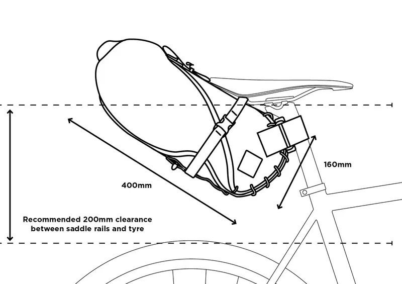 Restrap Saddle Bag 8L in Black/Black-8