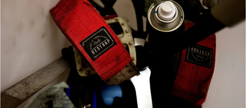 Restrap Diagonal Pedal Straps in Red-4